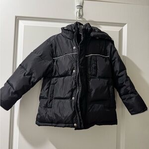 Kids Black Puffer Jacket